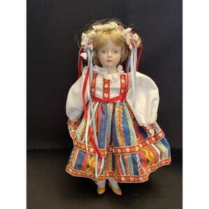 Gorham AROUND THE WORLD 10” Doll POLAND Vintage Traditional Porcelain 1985